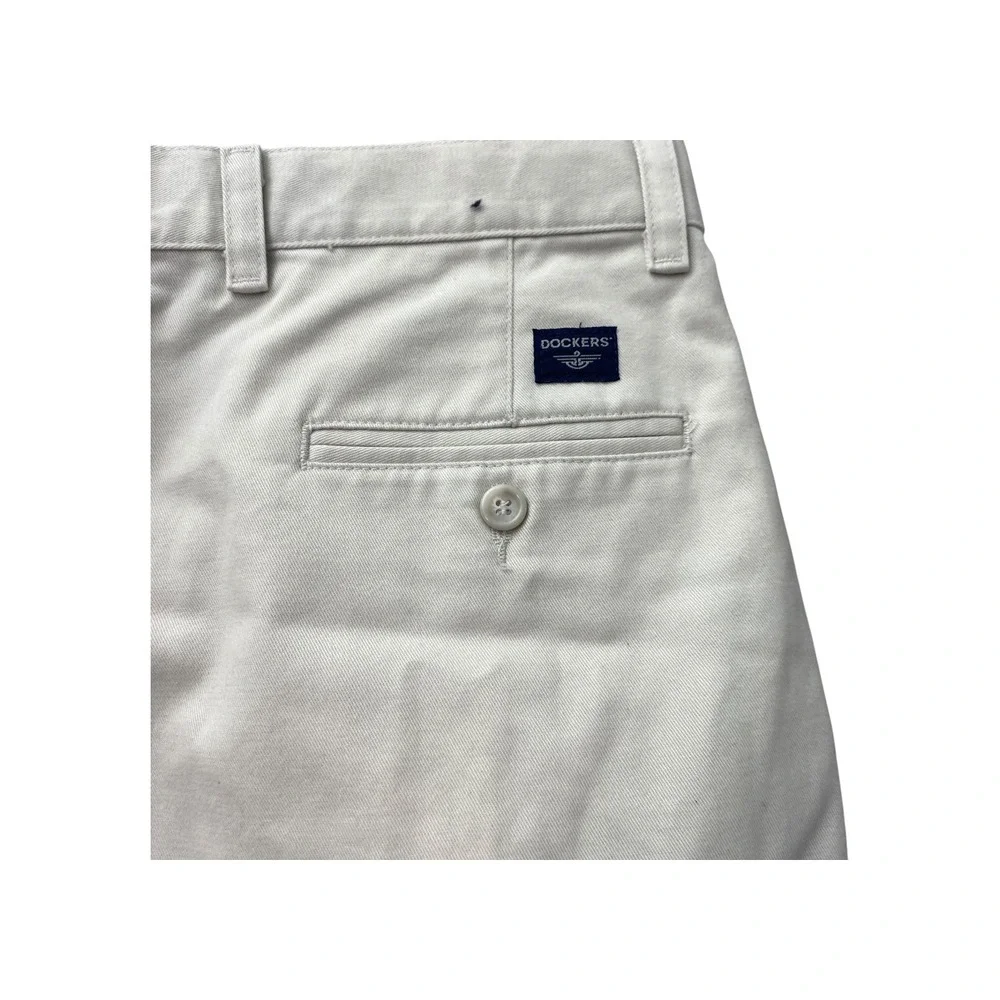 Dockers Mens Classic Fit Pleated Khaki Pants W44 L30 Cotton‎